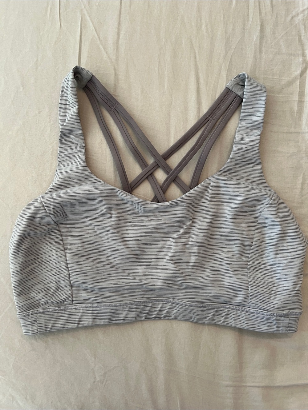 Lululemon Strappy Back Grey Sports Bra